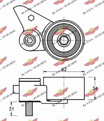 Autokit 03.80681 - Натяжной ролик, зубчатый ремень ГРМ autospares.lv