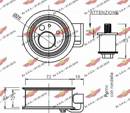 Autokit 03.80682 - Натяжной ролик, зубчатый ремень ГРМ autospares.lv