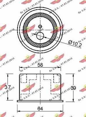 Autokit 03.80161 - Натяжной ролик, зубчатый ремень ГРМ autospares.lv