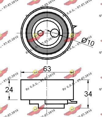 Autokit 03.80188 - Натяжной ролик, зубчатый ремень ГРМ autospares.lv