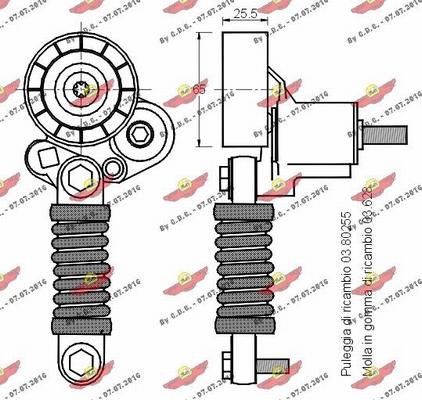 Autokit 03.80177 - Натяжитель, поликлиновый ремень autospares.lv