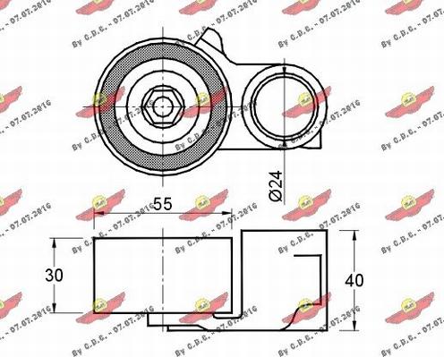 Autokit 03.80869 - Натяжной ролик, зубчатый ремень ГРМ autospares.lv