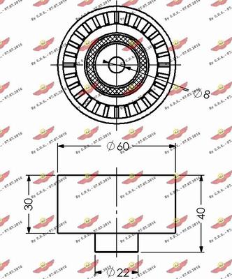 Autokit 03.80822 - Направляющий ролик, зубчатый ремень ГРМ autospares.lv