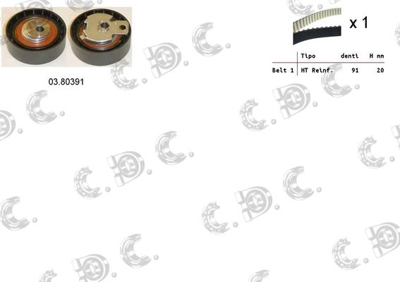 Autokit 03.80391K - Натяжной ролик, зубчатый ремень ГРМ autospares.lv