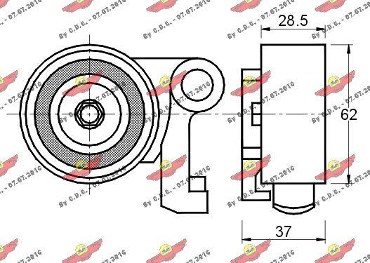 Autokit 03.80330 - Натяжной ролик, зубчатый ремень ГРМ autospares.lv