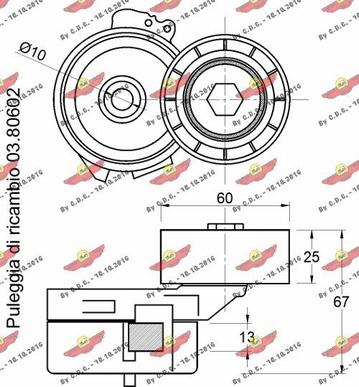 Autokit 03.80338 - Натяжитель, поликлиновый ремень autospares.lv