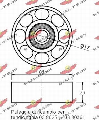 Autokit 03.80252 - Ролик, поликлиновый ремень autospares.lv