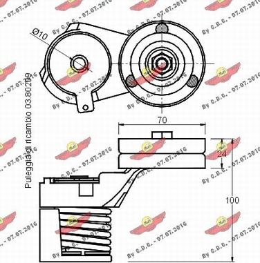 Autokit 03.80208 - Натяжитель, поликлиновый ремень autospares.lv