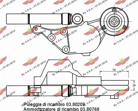 Autokit 03.80212 - Натяжитель, поликлиновый ремень autospares.lv