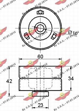 Autokit 03.80234 - Направляющий ролик, зубчатый ремень ГРМ autospares.lv