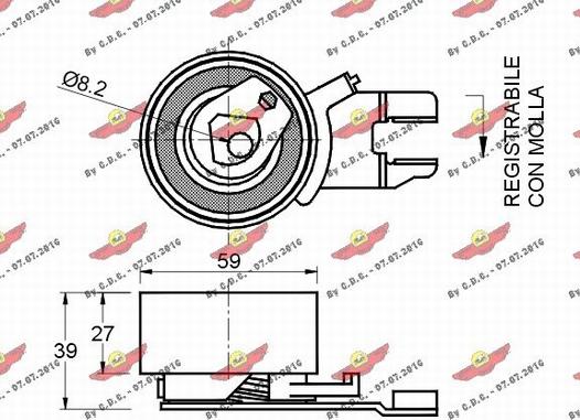 Autokit 03.80790 - Натяжной ролик, зубчатый ремень ГРМ autospares.lv