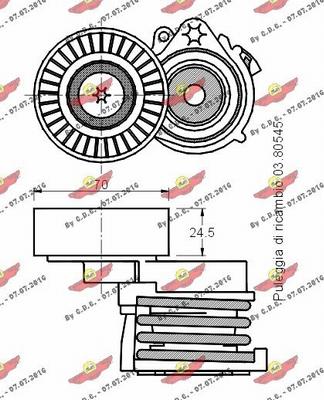 Autokit 03.80741 - Натяжитель, поликлиновый ремень autospares.lv