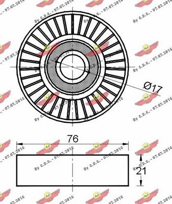 Autokit 03.80765 - Ролик, поликлиновый ремень autospares.lv