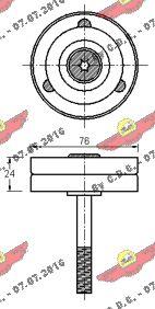 Autokit 03.80766 - Ролик, поликлиновый ремень autospares.lv