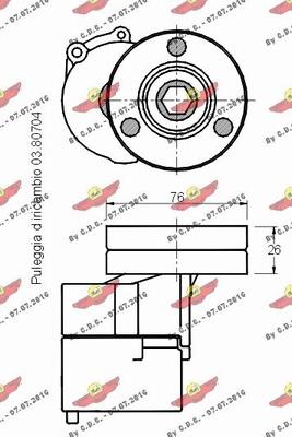 Autokit 03.80703 - Натяжитель, поликлиновый ремень autospares.lv