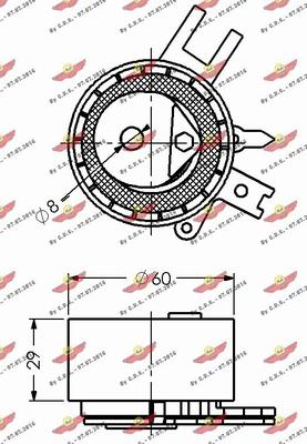 Autokit 03.80789 - Натяжной ролик, зубчатый ремень ГРМ autospares.lv