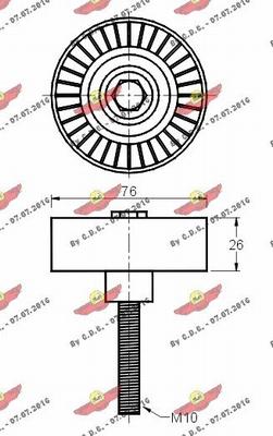 Autokit 03.80782 - Ролик, поликлиновый ремень autospares.lv