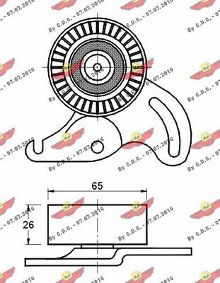 Autokit 03.80773 - Натяжитель, поликлиновый ремень autospares.lv