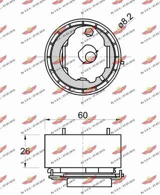 Autokit 03.81944 - Натяжной ролик, зубчатый ремень ГРМ autospares.lv