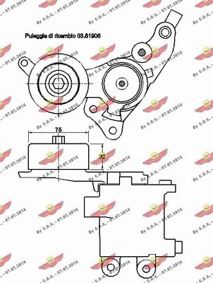 Autokit 03.81508 - Натяжитель, поликлиновый ремень autospares.lv