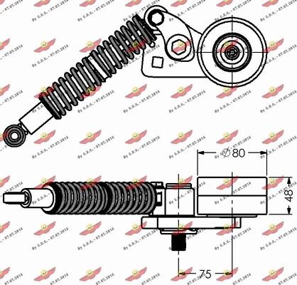 Autokit 03.81665 - Натяжитель, поликлиновый ремень autospares.lv