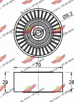 Autokit 03.81015 - Ролик, поликлиновый ремень autospares.lv