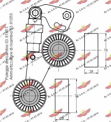 Autokit 03.81012 - Натяжитель, поликлиновый ремень autospares.lv