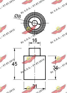 Autokit 03.81033 - Направляющий ролик, зубчатый ремень ГРМ autospares.lv