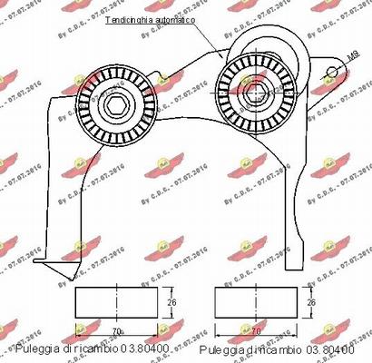 Autokit 03.81157 - Натяжитель, поликлиновый ремень autospares.lv