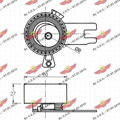 Autokit 03.81175 - Натяжной ролик, зубчатый ремень ГРМ autospares.lv