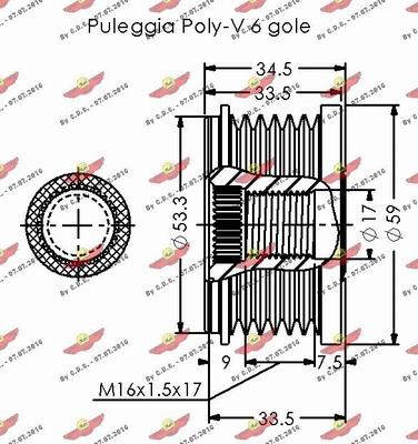 Autokit 03.81804 - Шкив генератора, муфта autospares.lv