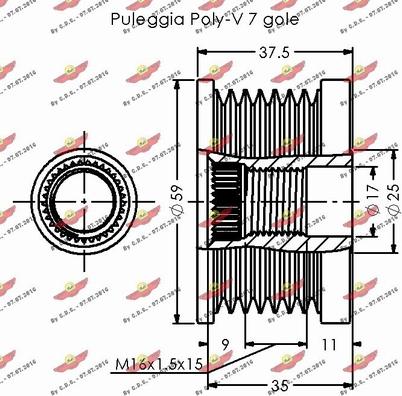 Autokit 03.81806 - Шкив генератора, муфта autospares.lv