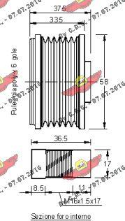 Autokit 03.81392 - Шкив генератора, муфта autospares.lv