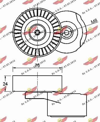 Autokit 03.81359 - Натяжитель, поликлиновый ремень autospares.lv