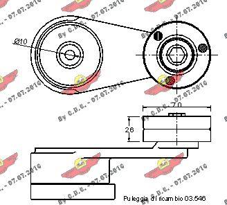 Autokit 03.81354 - Натяжитель, поликлиновый ремень autospares.lv