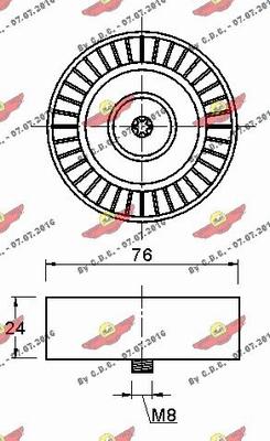 Autokit 03.81358 - Ролик, поликлиновый ремень autospares.lv