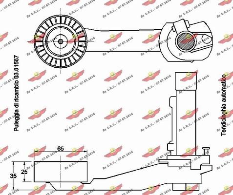 Autokit 03.81317 - Натяжитель, поликлиновый ремень autospares.lv