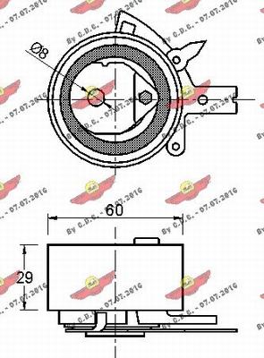 Autokit 03.81290 - Натяжной ролик, зубчатый ремень ГРМ autospares.lv