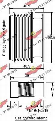 Autokit 03.81245 - Шкив генератора, муфта autospares.lv