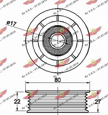 Autokit 03.81798 - Ролик, поликлиновый ремень autospares.lv