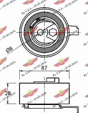 Autokit 03.81717 - Натяжной ролик, зубчатый ремень ГРМ autospares.lv