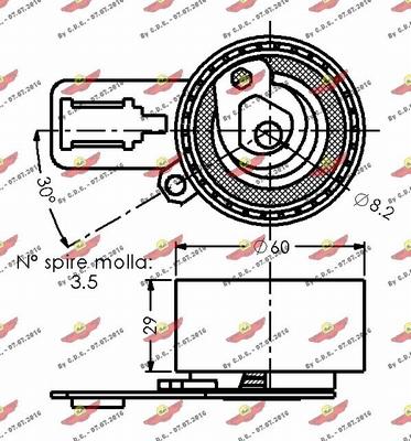 Autokit 03.81735 - Натяжной ролик, зубчатый ремень ГРМ autospares.lv