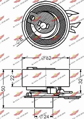 Autokit 03.359 - Натяжной ролик, зубчатый ремень ГРМ autospares.lv