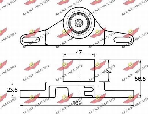 Autokit 03.315 - Натяжной ролик, зубчатый ремень ГРМ autospares.lv