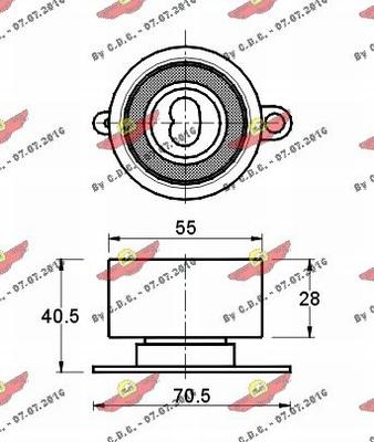 Autokit 03.383 - Натяжной ролик, зубчатый ремень ГРМ autospares.lv