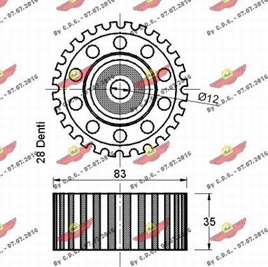 Autokit 03.335 - Направляющий ролик, зубчатый ремень ГРМ autospares.lv