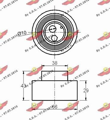 Autokit 03.330 - Натяжной ролик, зубчатый ремень ГРМ autospares.lv