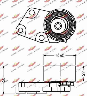 Autokit 03.374 - Натяжной ролик, зубчатый ремень ГРМ autospares.lv