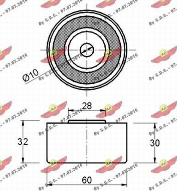 Autokit 03.372 - Направляющий ролик, зубчатый ремень ГРМ autospares.lv