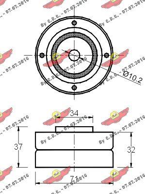 Autokit 03.251 - Направляющий ролик, зубчатый ремень ГРМ autospares.lv